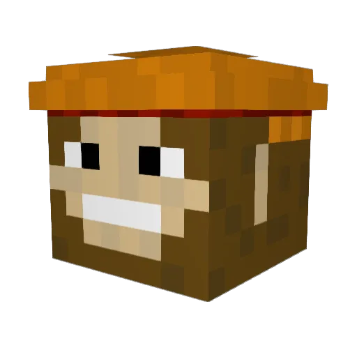 ErockTheRand_33 Minecraft avatar head, 3D render