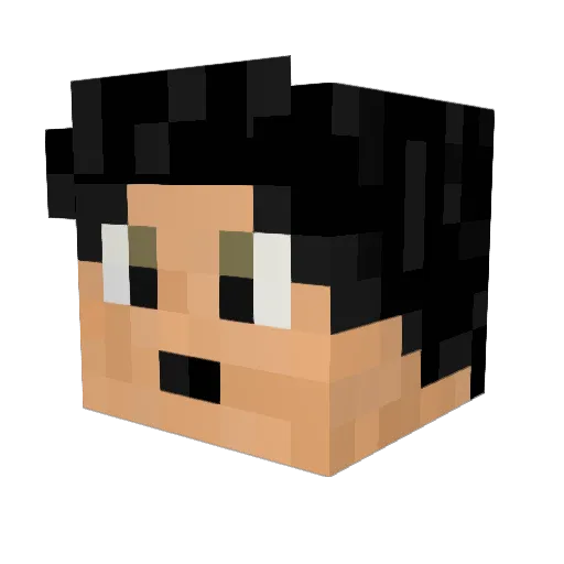 ErolApple Minecraft avatar head, 3D render