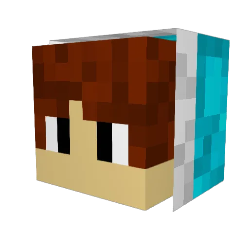 ErolRole Minecraft avatar head, 3D render