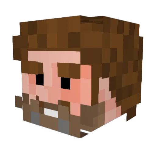 EromangaSenpai Minecraft avatar head, 3D render