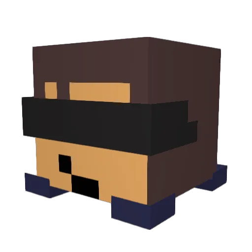 EronaX_ Minecraft avatar head, 3D render
