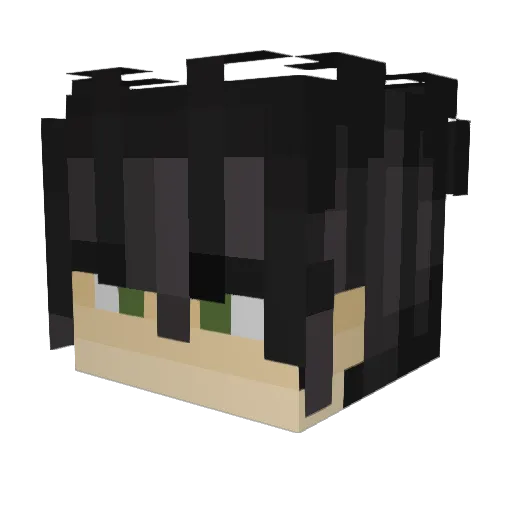 ErosLover Minecraft avatar head, 3D render