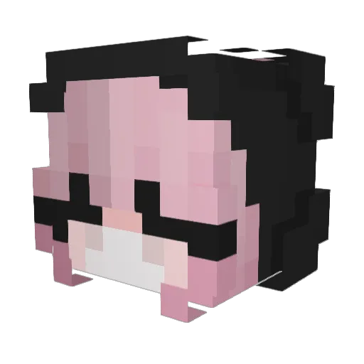 ErosMCPC Minecraft avatar head, 3D render