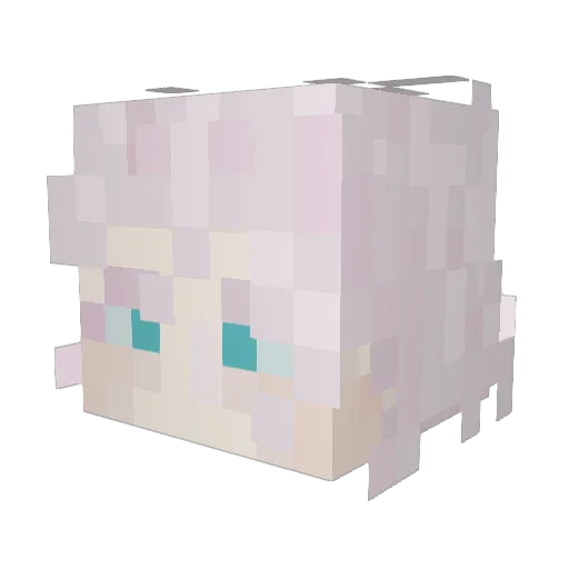 Erosiel Minecraft avatar head, 3D render