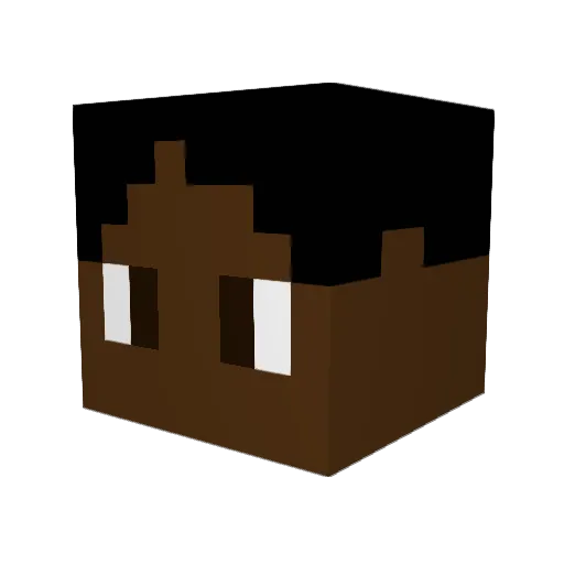 Erote10 Minecraft avatar head, 3D render
