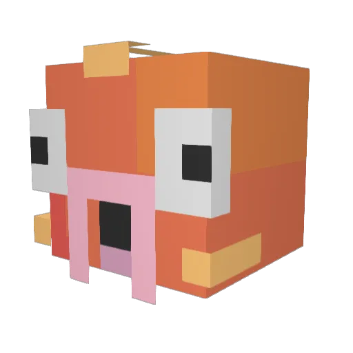 EroticCrocs Minecraft avatar head, 3D render