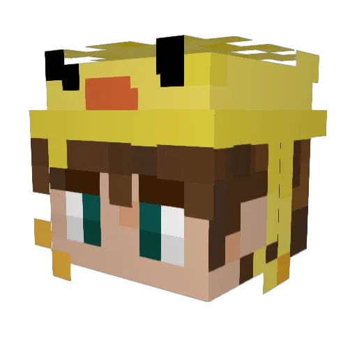Erotophobia_ Minecraft avatar head, 3D render