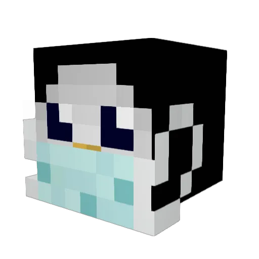 Erouax Minecraft avatar head, 3D render