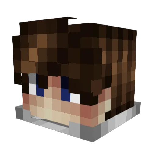 EroxyJr Minecraft avatar head, 3D render