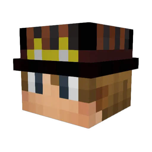 Eroyona Minecraft avatar head, 3D render