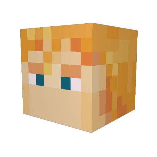 Erpz Minecraft avatar head, 3D render