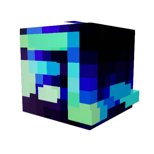 Err403_F0RBIDDEN Minecraft avatar head, 3D render
