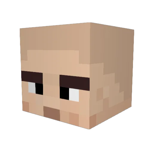 ErrJace Minecraft avatar head, 3D render