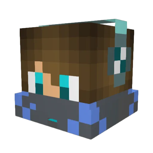 Erragon1 Minecraft avatar head, 3D render