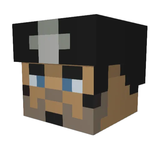 Errant__ Minecraft avatar head, 3D render