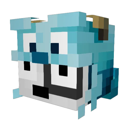 Erratically_stat Minecraft avatar head, 3D render