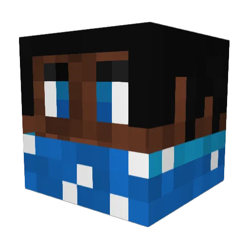 Errdy Minecraft avatar head, 3D render
