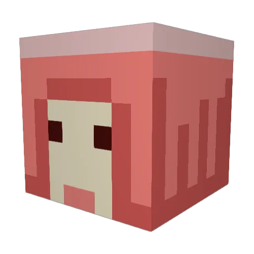 Erreni Minecraft avatar head, 3D render