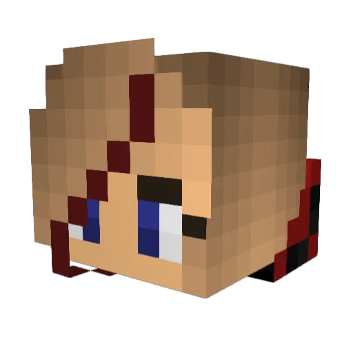Errie2 Minecraft avatar head, 3D render
