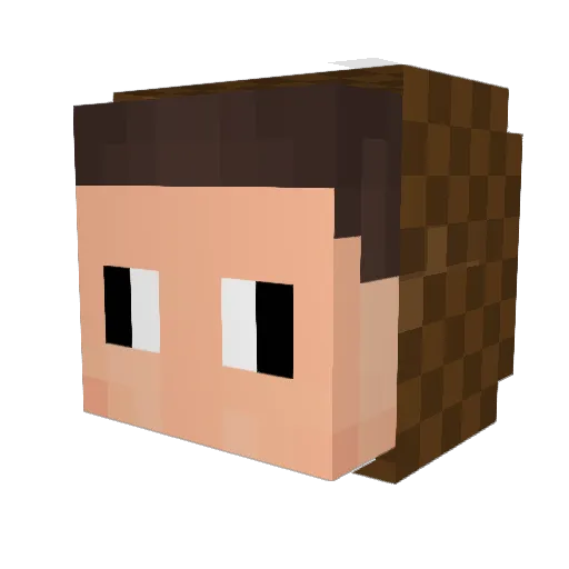 Errielie Minecraft avatar head, 3D render