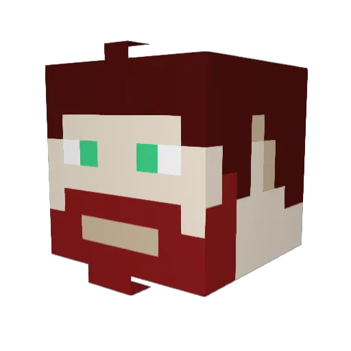 ErroneousBDM Minecraft avatar head, 3D render