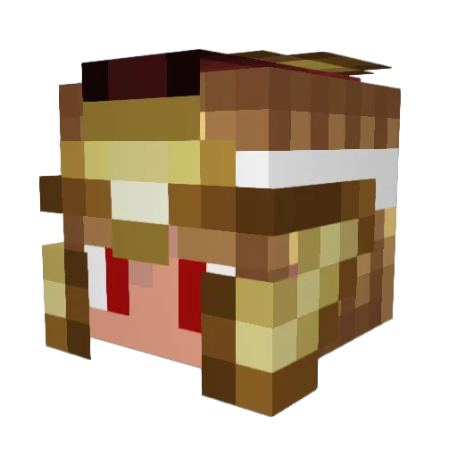 ErrorL Minecraft avatar head, 3D render