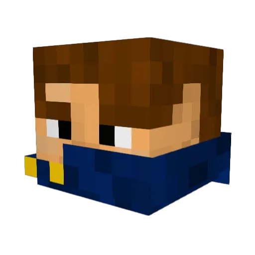 ErrorTec Minecraft avatar head, 3D render