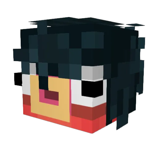 ErroredK Minecraft avatar head, 3D render