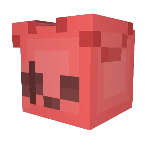 Ersnt Minecraft avatar head, 3D render