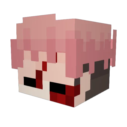 ErtV Minecraft avatar head, 3D render