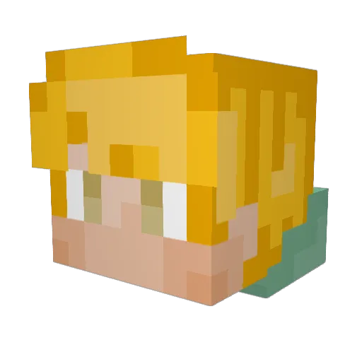 ErtanOmg Minecraft avatar head, 3D render