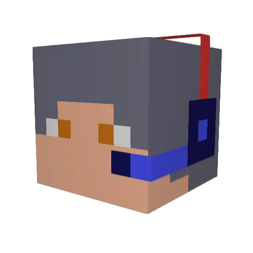 Erter17 Minecraft avatar head, 3D render