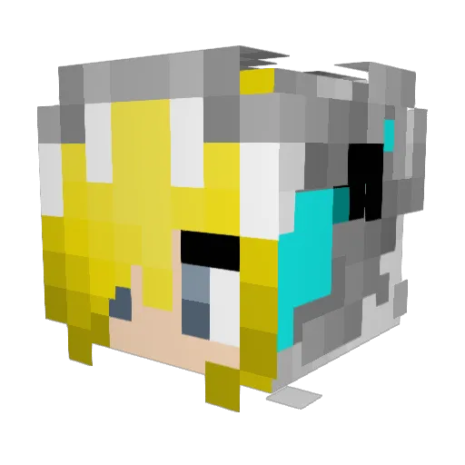 ErthDragon Minecraft avatar head, 3D render