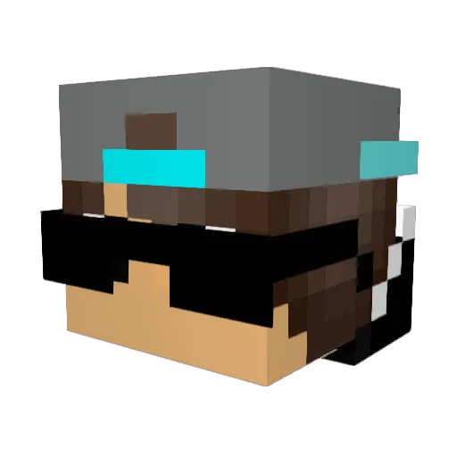 Ertofx Minecraft avatar head, 3D render