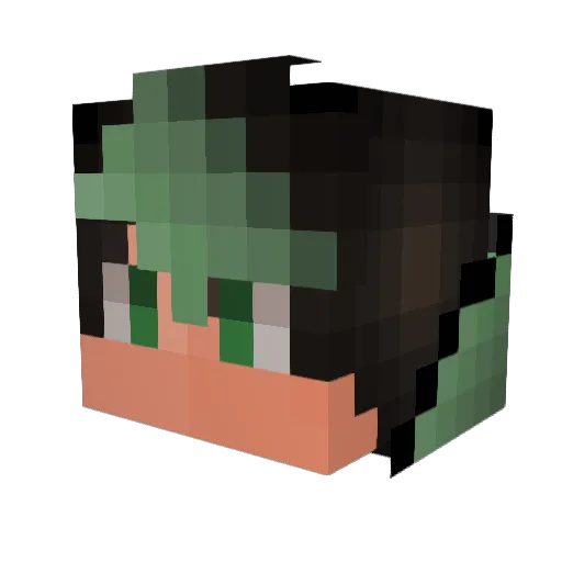 Ertog Minecraft avatar head, 3D render