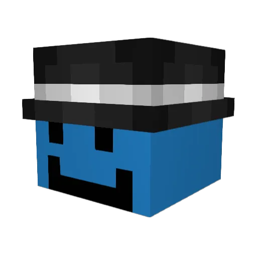 Ertttt Minecraft avatar head, 3D render