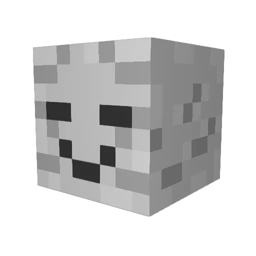 Erty50 Minecraft avatar head, 3D render