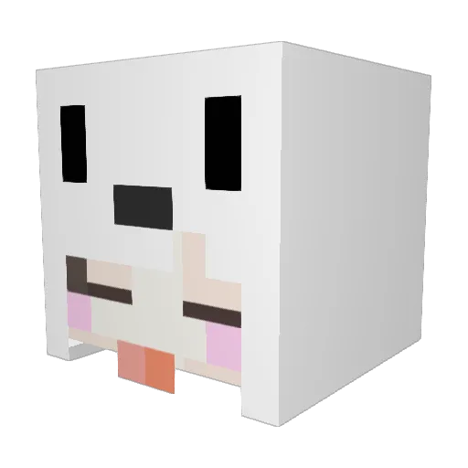 Eru1zz Minecraft avatar head, 3D render