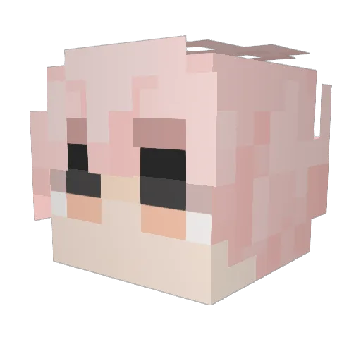 Eru7963 Minecraft avatar head, 3D render
