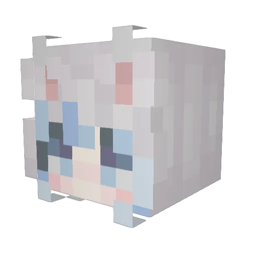 EruDeRa Minecraft avatar head, 3D render
