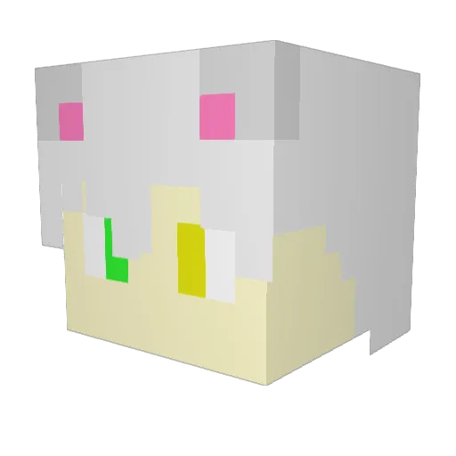 Erua12 Minecraft avatar head, 3D render