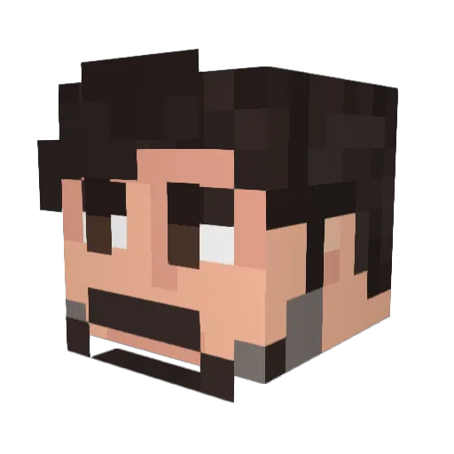 Erudicus Minecraft avatar head, 3D render