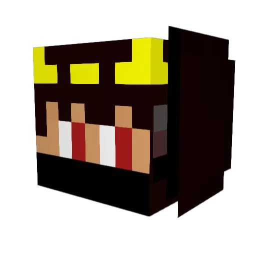 EruditeXD Minecraft avatar head, 3D render