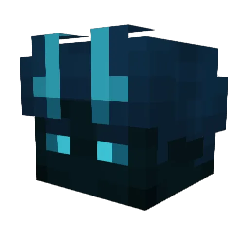 Eruing Minecraft avatar head, 3D render
