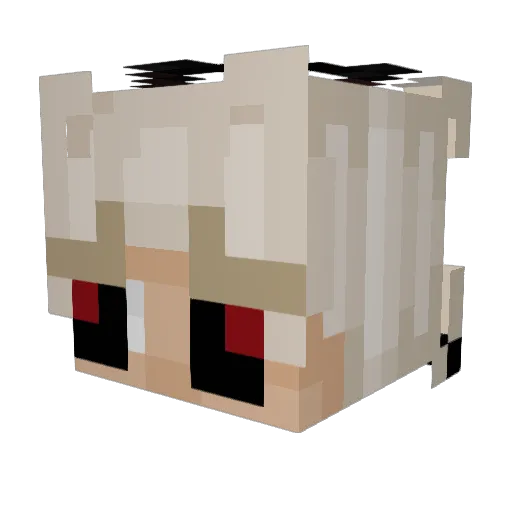 Erumiah Minecraft avatar head, 3D render