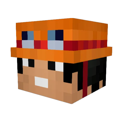 EruptionFang Minecraft avatar head, 3D render