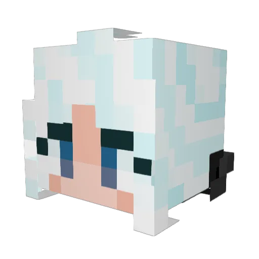 Eruriana Minecraft avatar head, 3D render