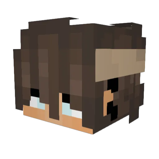 Erusmh Minecraft avatar head, 3D render