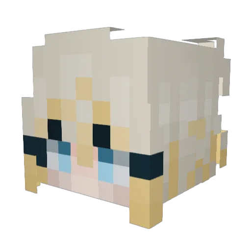 Eruyz Minecraft avatar head, 3D render