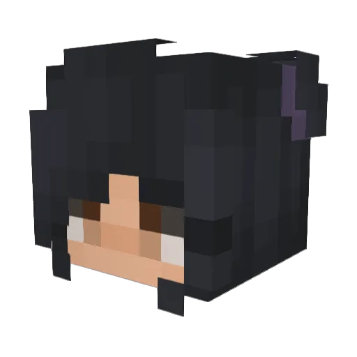 ErvaRose Minecraft avatar head, 3D render